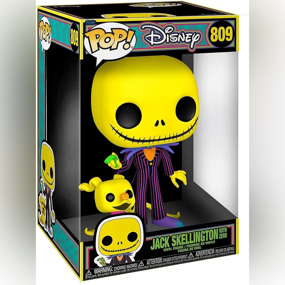 Funko Pop Jumbo: The Nightmare Before Christmas - Jack Skellington and Zero